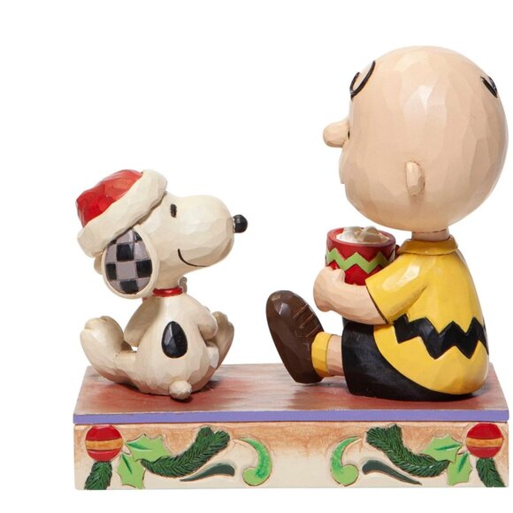 Enesco Jim Shore Peanuts Charlie Brown and Snoopy with Hot Cocoa Figurine - Picture 2 of 3